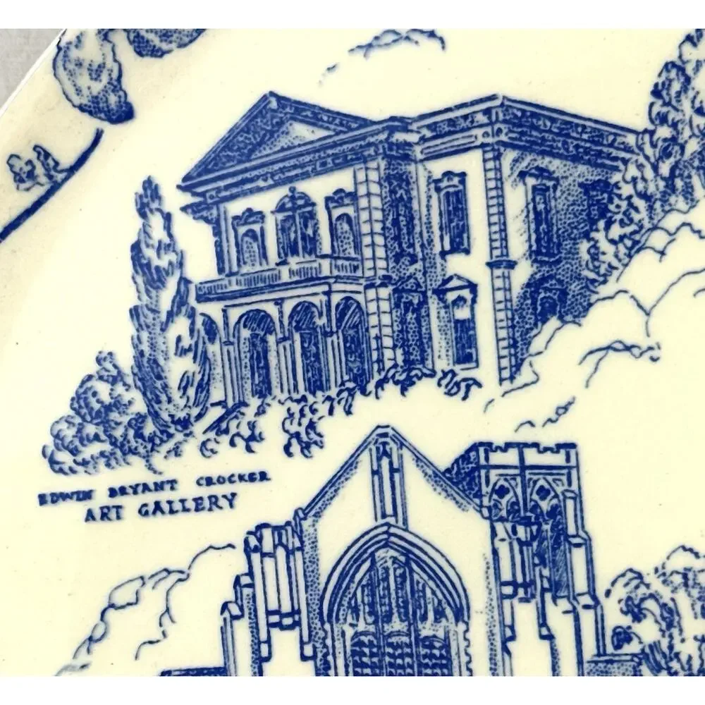 Vintage 1949 Vernon Kilns Pioneer Congregational Church Sacramento CA Plate